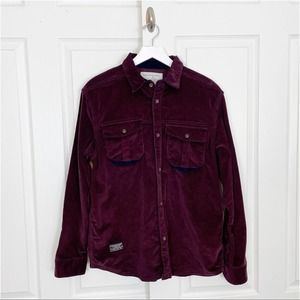 Jack South Burgundy Corduroy Shirt